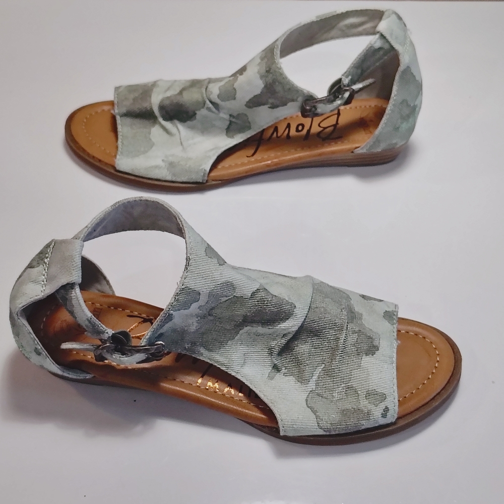 Blowfish Camouflage Open-Toe Sandals Size 7.5 NWNB